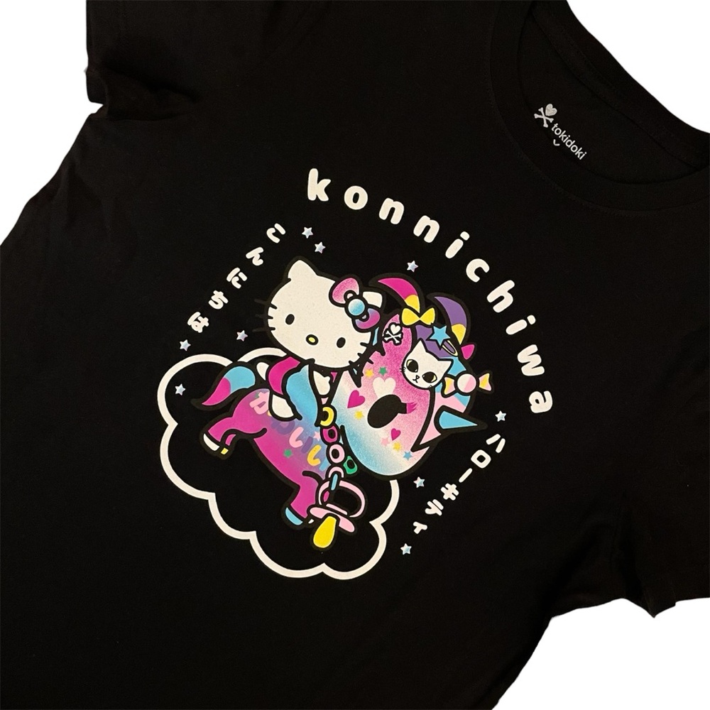 Tokidoki x Hello Kitty Yurameki Unicorno Konnichiwa Shirt Women’s Small Tee NWT